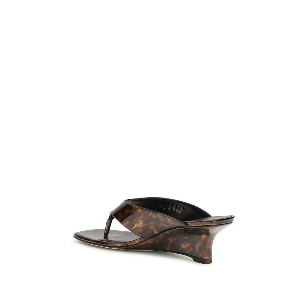Stuart Weitzman Multicolor Calf Leather Bos Taurus Wedge Sandals