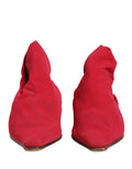 Dolce & Gabbana Red Suede Ankle Boots Shoes