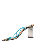 Dolce & Gabbana Multicolor Leather Block Heels Sandals Shoes