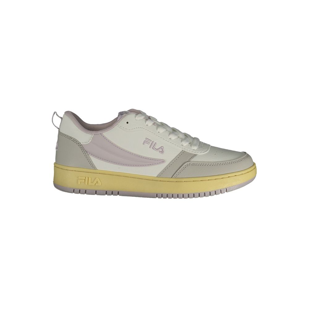 Fila White Polyester Athletic Sneakers