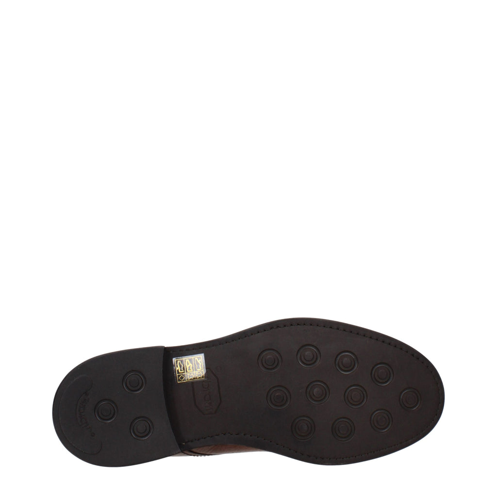 Eleventy Brown Leather Oxfords And Derbies