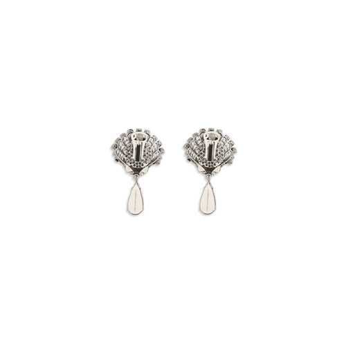 Boucles d'oreilles en métal argenté Alessandra Rich