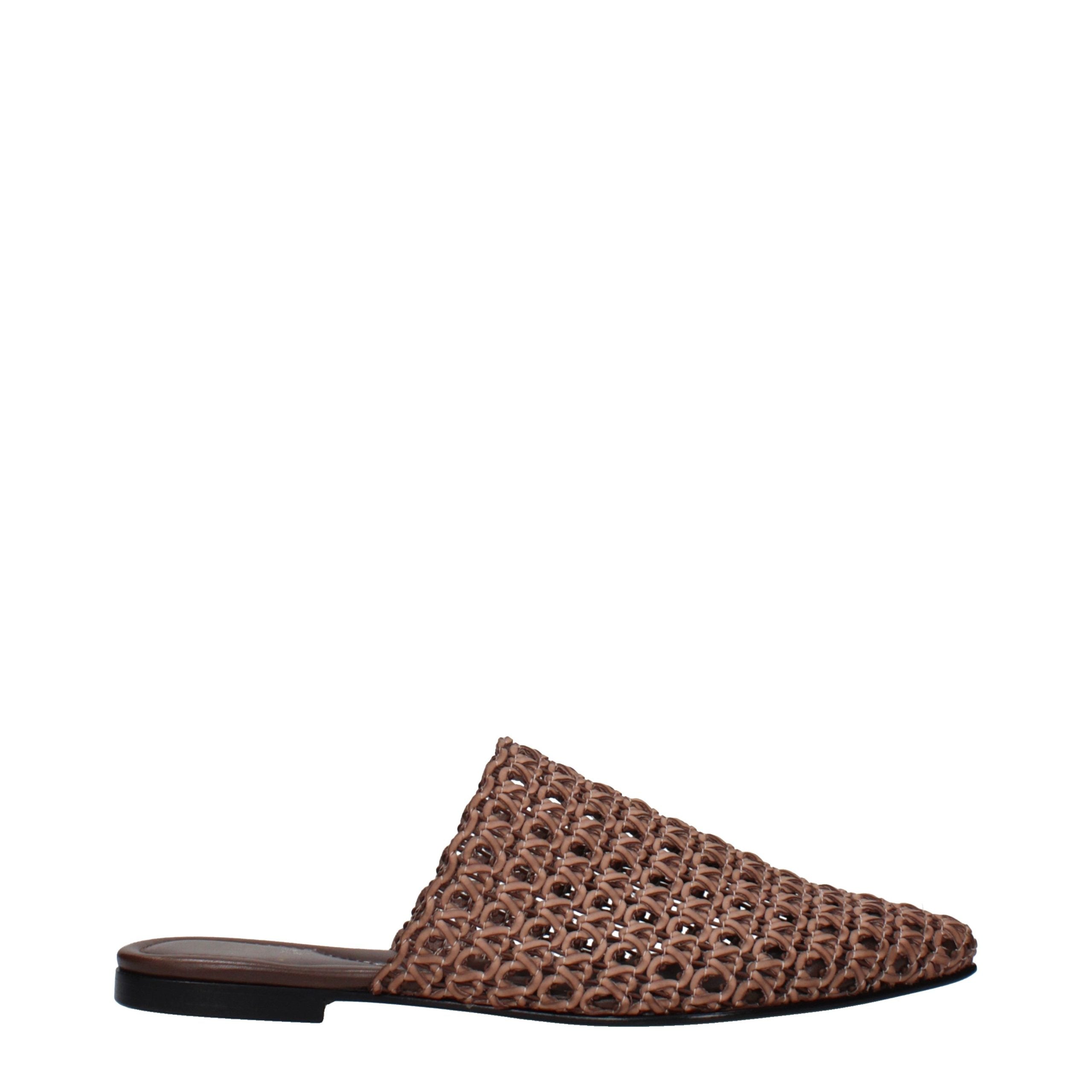 Eleventy Brown Leather Slippers