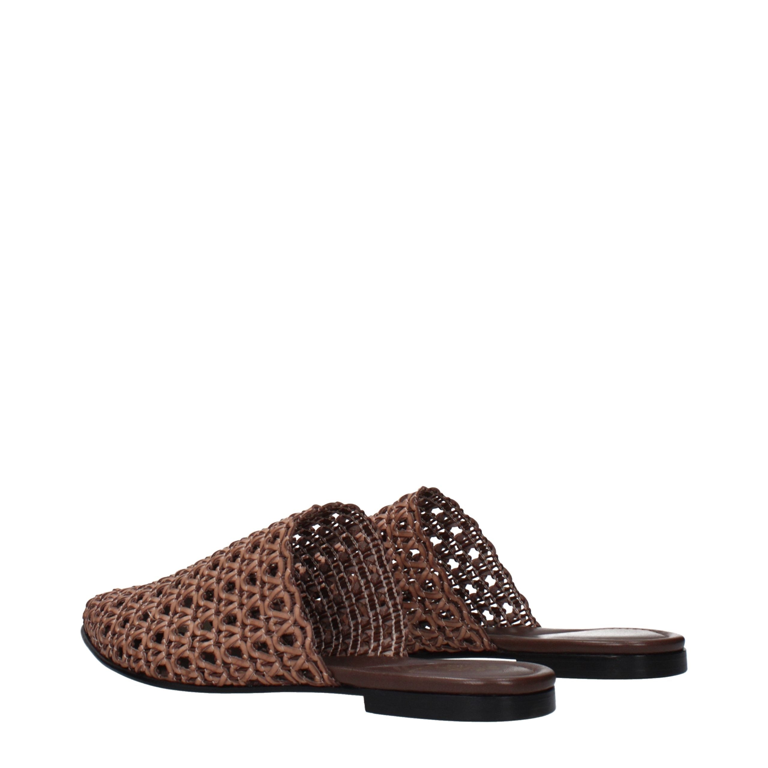 Eleventy Brown Leather Slippers