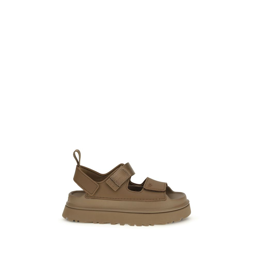 UGG Brown Recycled Polyester Flat Sandals