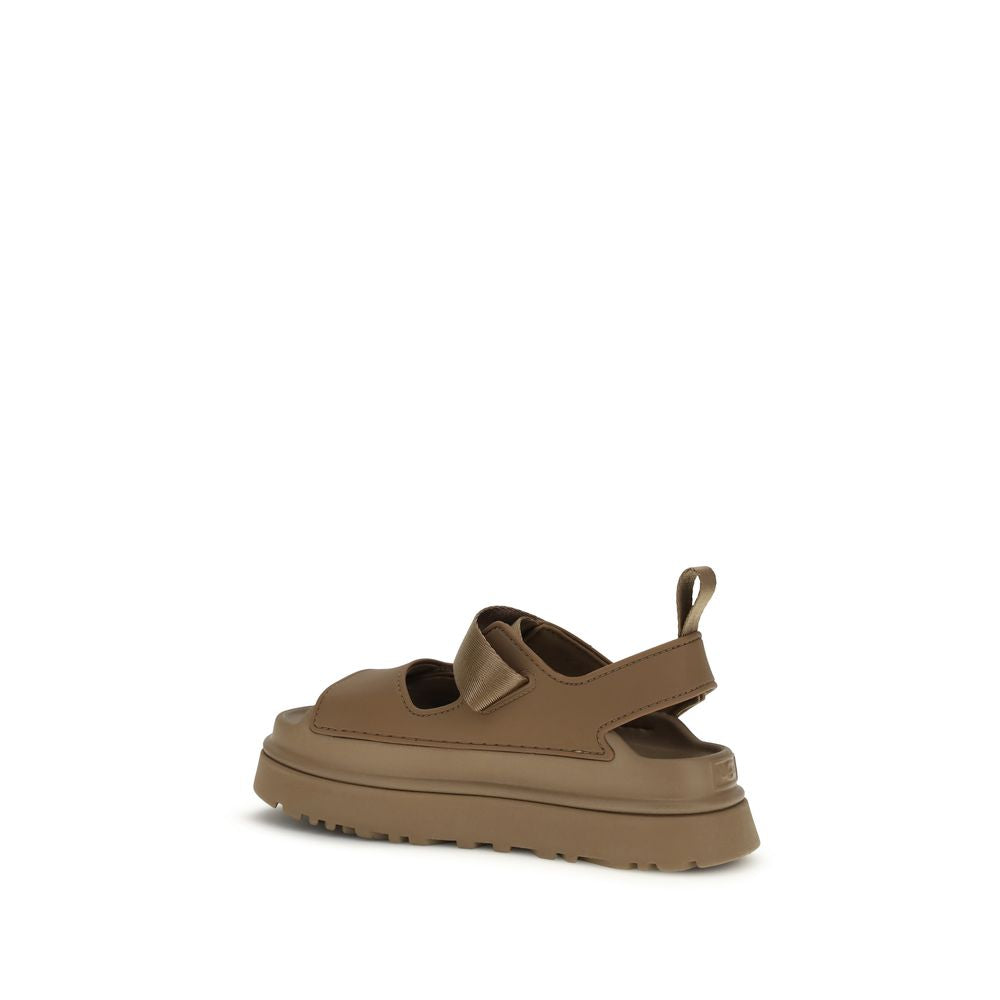 UGG Brown Recycled Polyester Flat Sandals