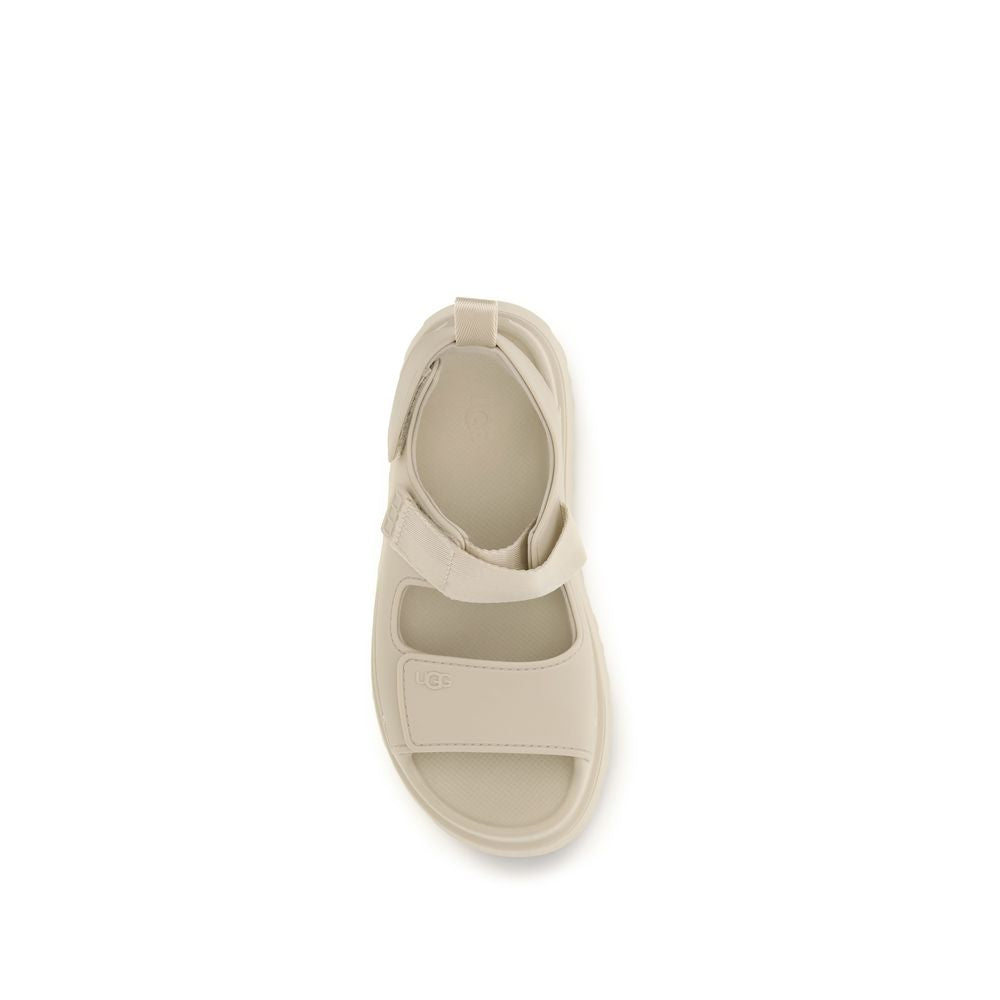 UGG Beige Recycled Polyester Flat Sandals