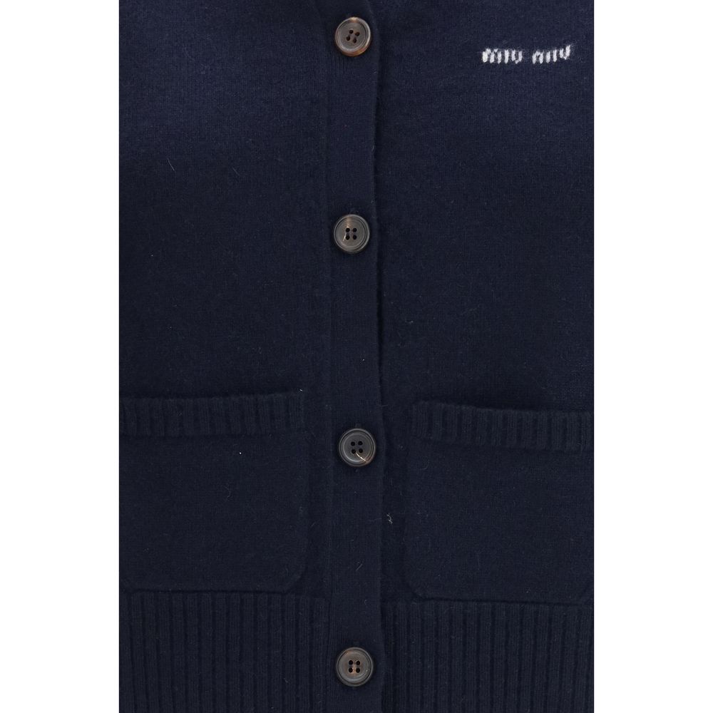 Miu Miu Blue Cashmere Sleeveles Sweater
