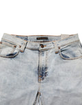 Nudie Jeans Light Blue Cotton Stretch Skinny Fit Men Denim Trouser JEANS
