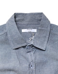AGLINI Dark Blue Slim Fit Collared Long Sleeve Denim Shirt