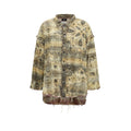 R13 Bicolor Cotton Pattern Shirt
