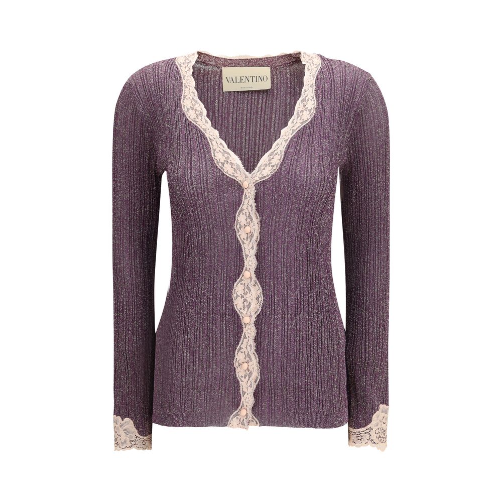 Valentino Purple Viscose Cardigan