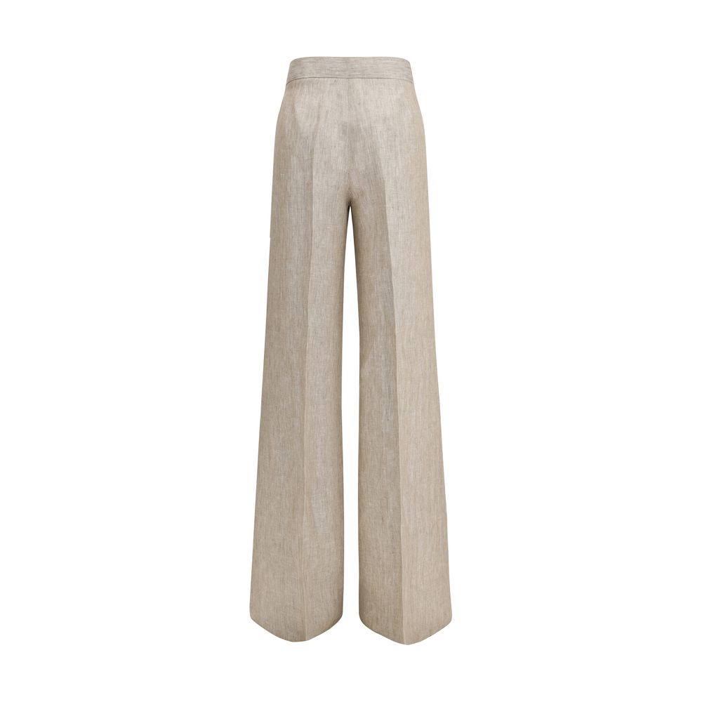 Max Mara Beige Linen Casual Pants