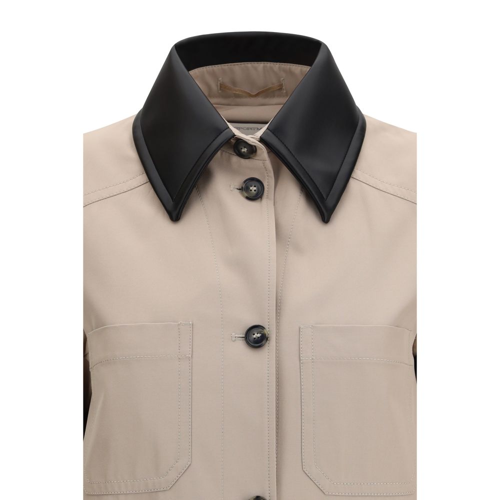 Max Mara Beige Polyester Trench Coat