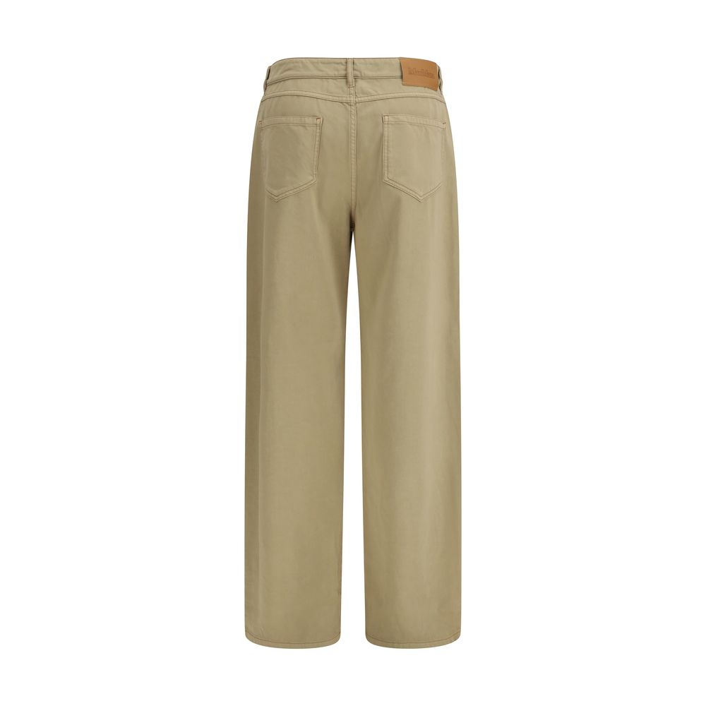 Max Mara Beige Cotton Casual Pants