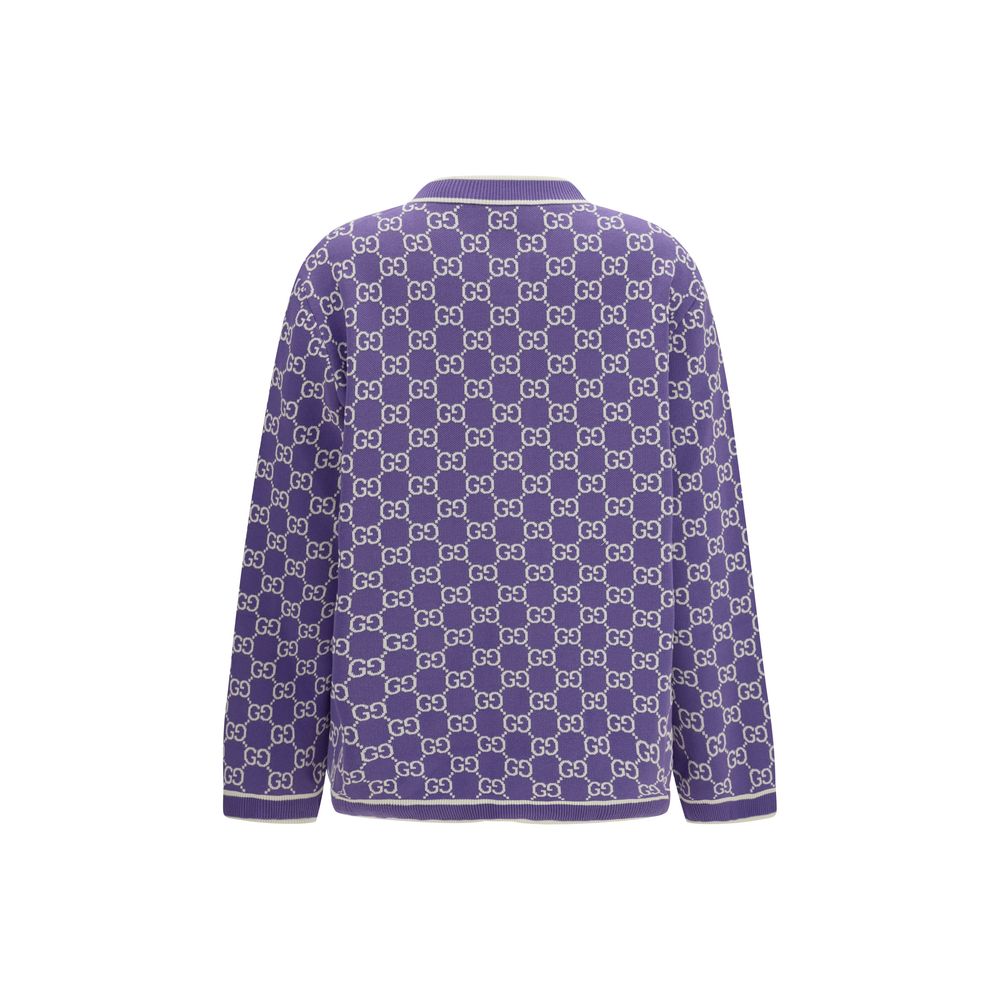 Gucci Purple Cotton Cardigan