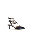 Zapatos de tacón medio Valentino Garavani de piel de becerro azul Bos Taurus