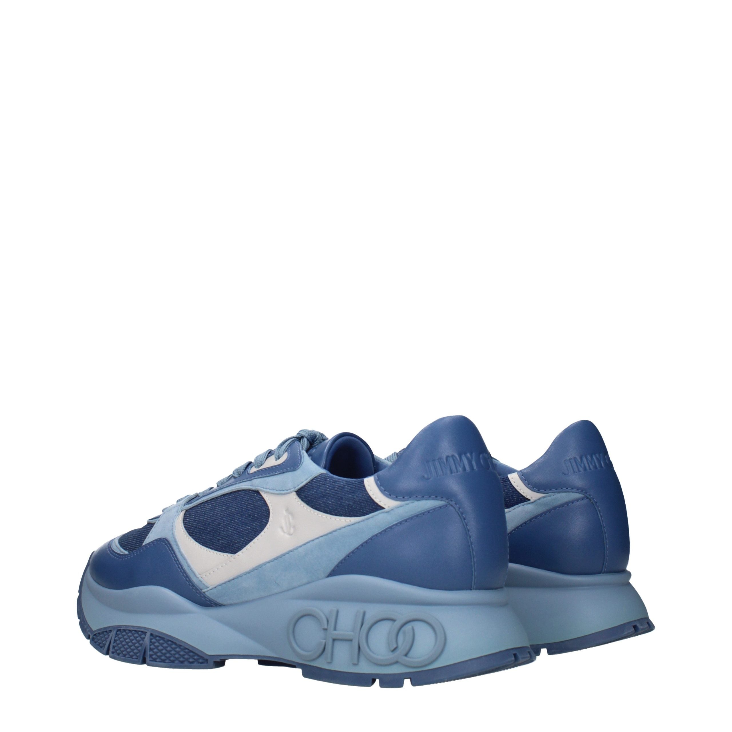 Jimmy Choo Blue Fabric Sneakers