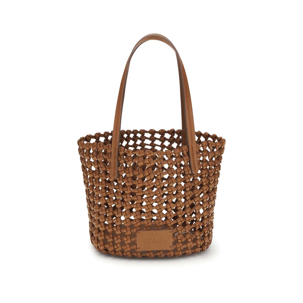 Staud Brown Calf Leather Bos Taurus Shoulder Bag