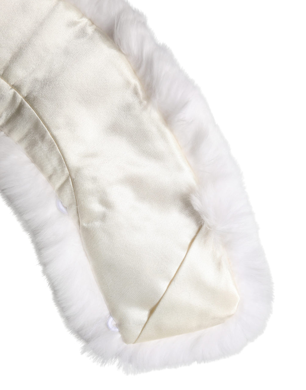 Chal de hombro envolvente de piel blanca Dolce & Gabbana