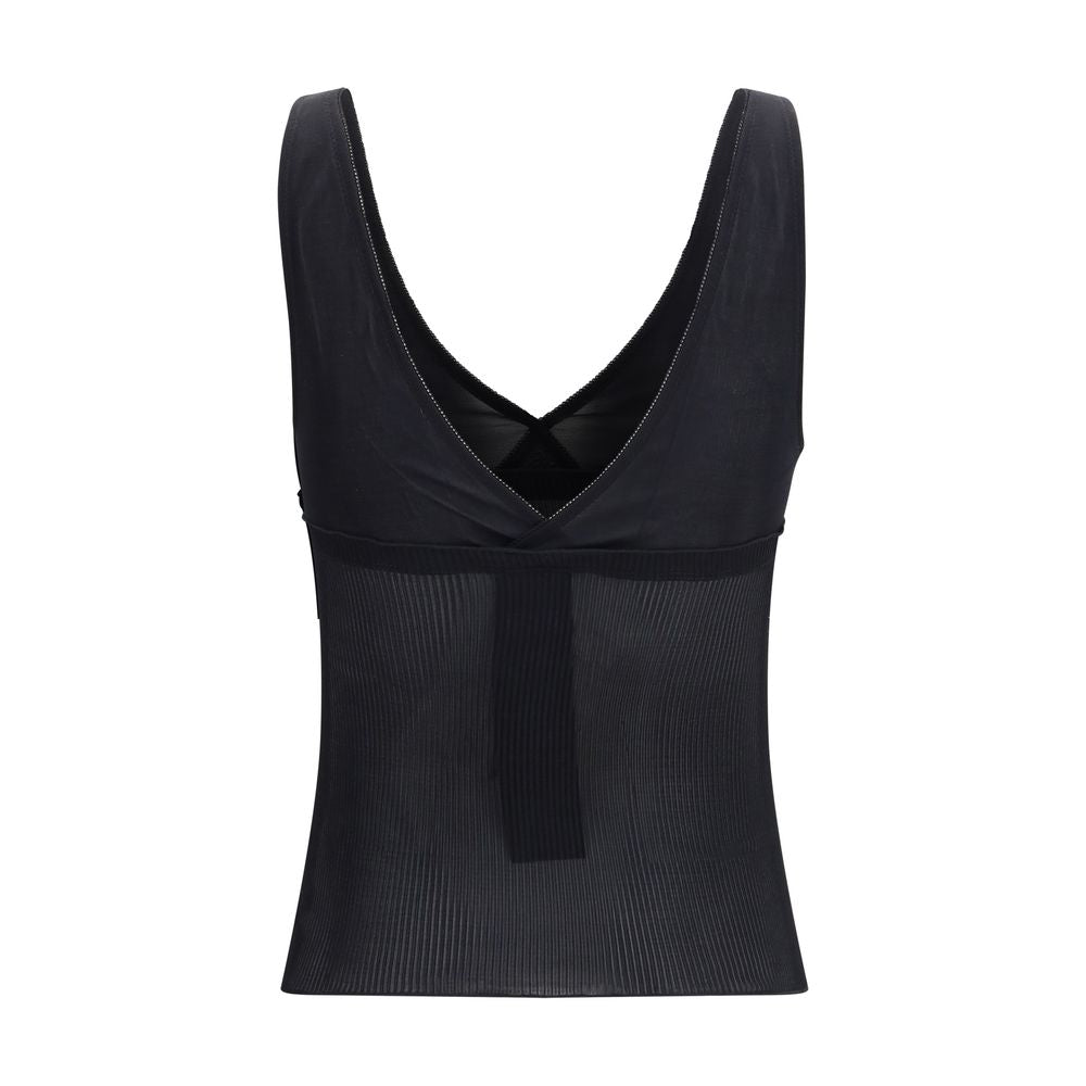 Saint Laurent Black Silk T-Shirt