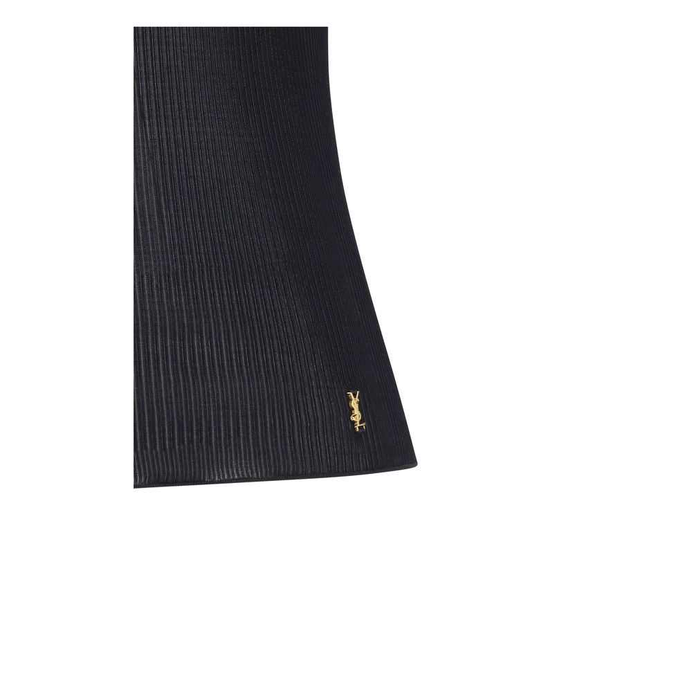 Saint Laurent Black Silk T-Shirt