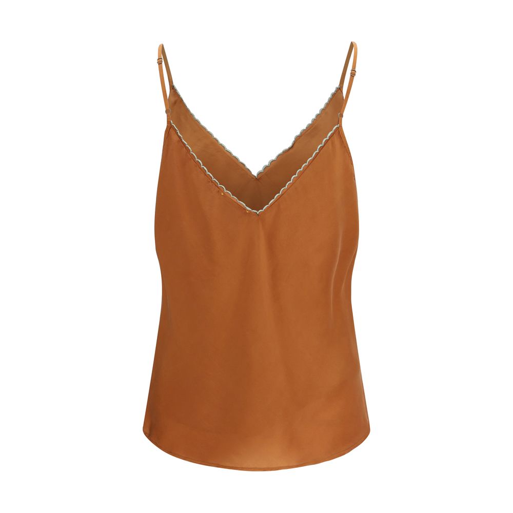 Forte_Forte Orange Silk T-Shirt