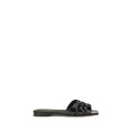Saint Laurent Black Calf Leather Bos Taurus Sandals