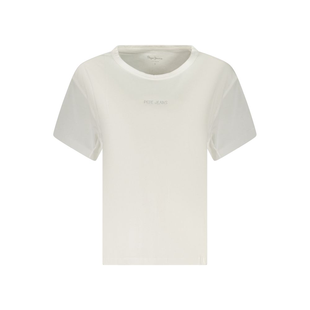 Camiseta Pepe Jeans de algodón blanca para mujer