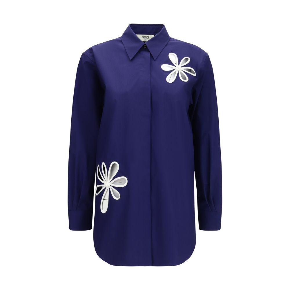 Camisa Fendi de algodón azul