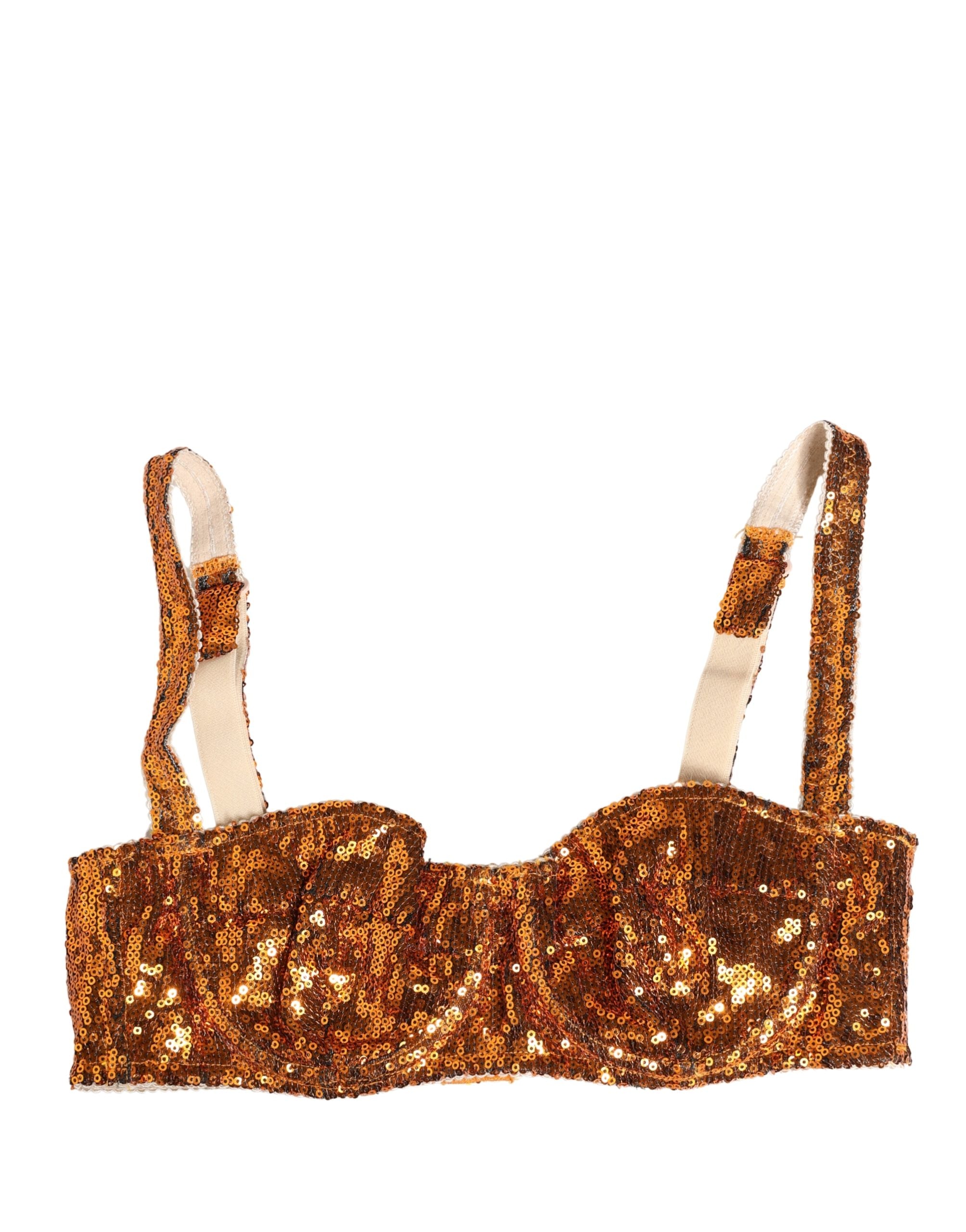 Soutien-gorge balconnet Dolce & Gabbana en nylon pailleté doré
