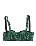 Dolce & Gabbana Green Sequined Nyon Balconnet Bra Underwear