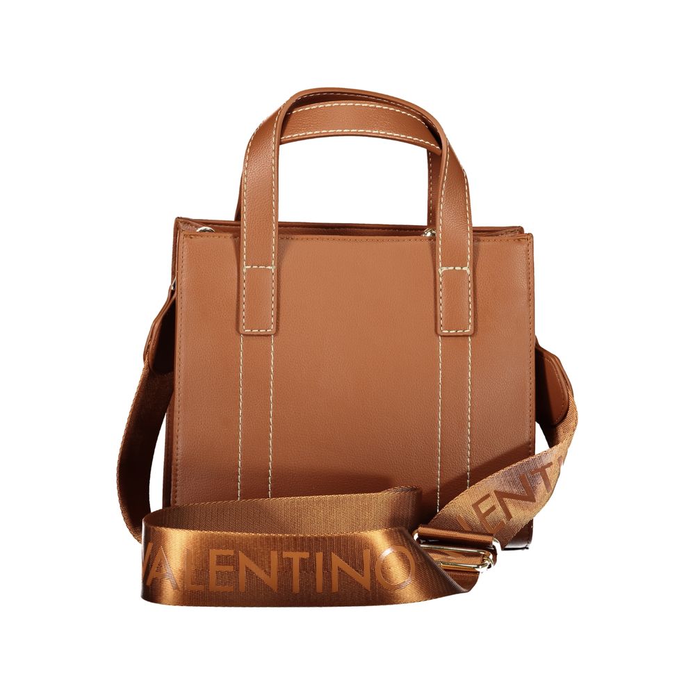 Mario Valentino Brown Polyurethane Women Bag with Adjustable Straps
