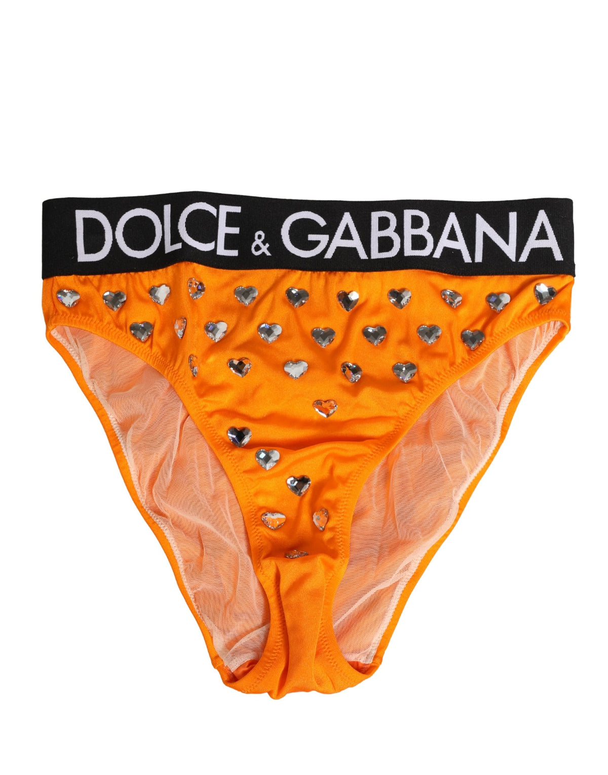 Culotte taille haute Dolce & Gabbana en cristal orange