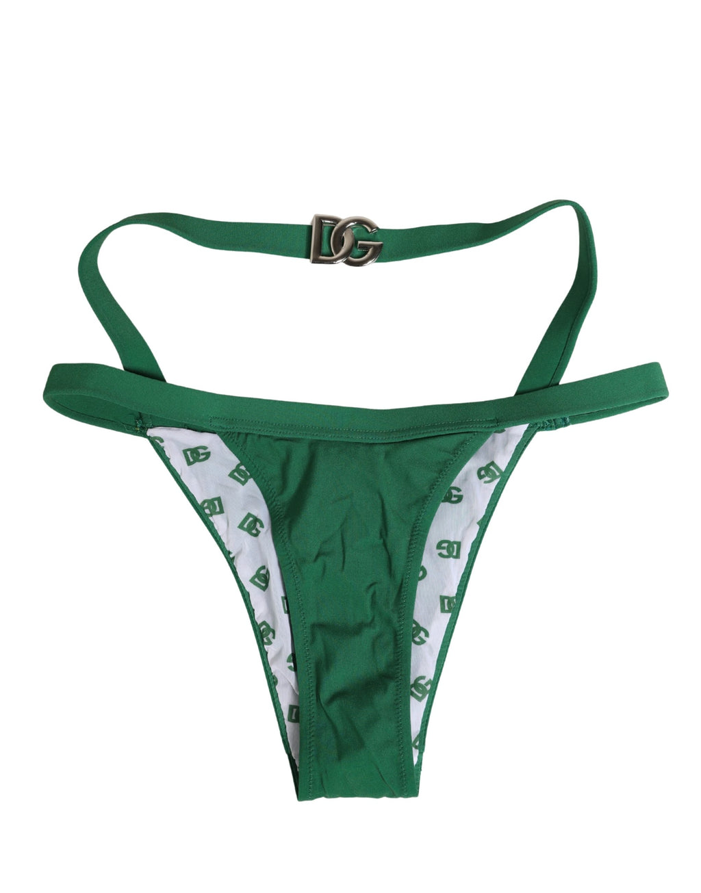 Slip en nylon Dolce & Gabbana vert à plaque logo