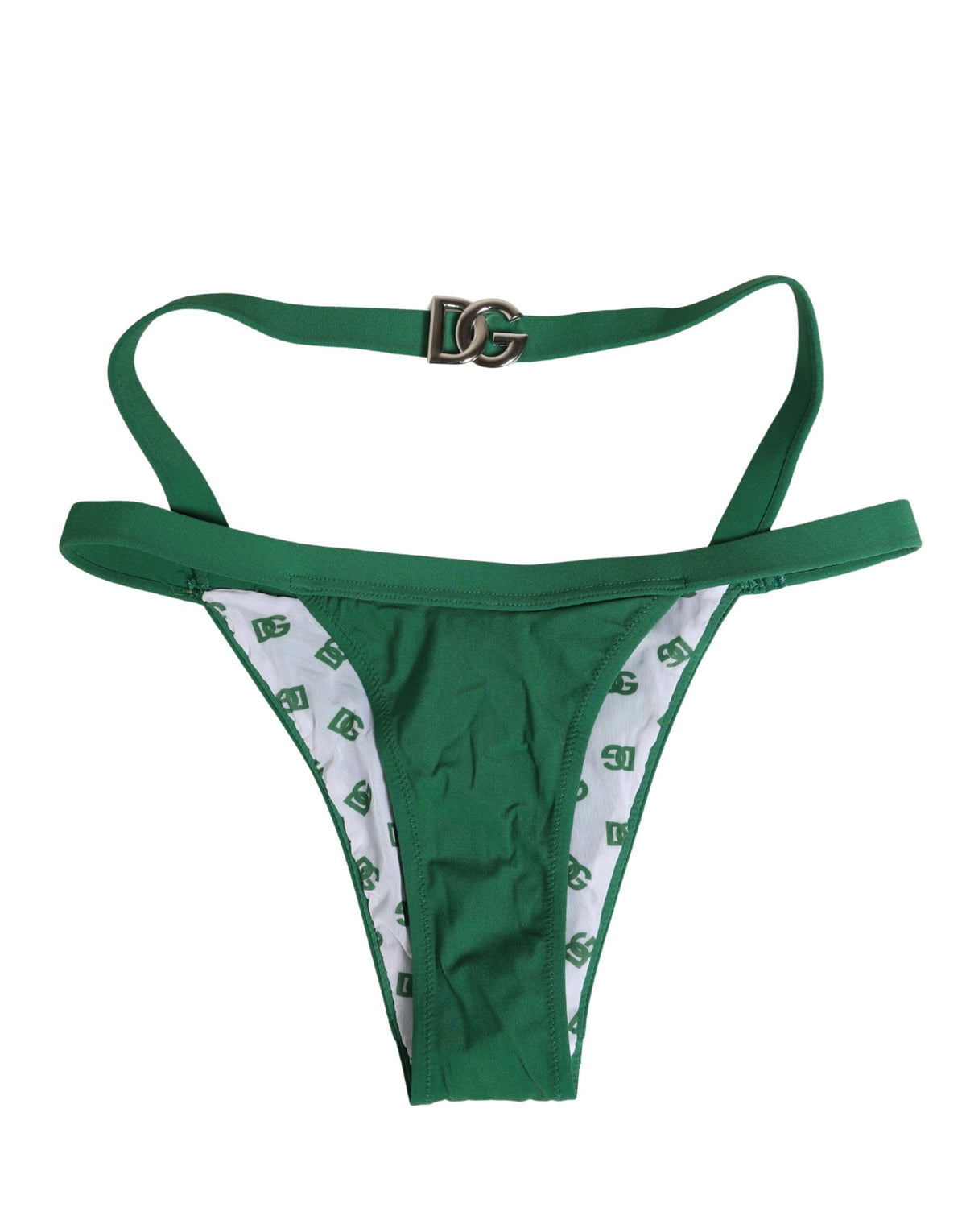 Slip en nylon Dolce & Gabbana vert à plaque logo