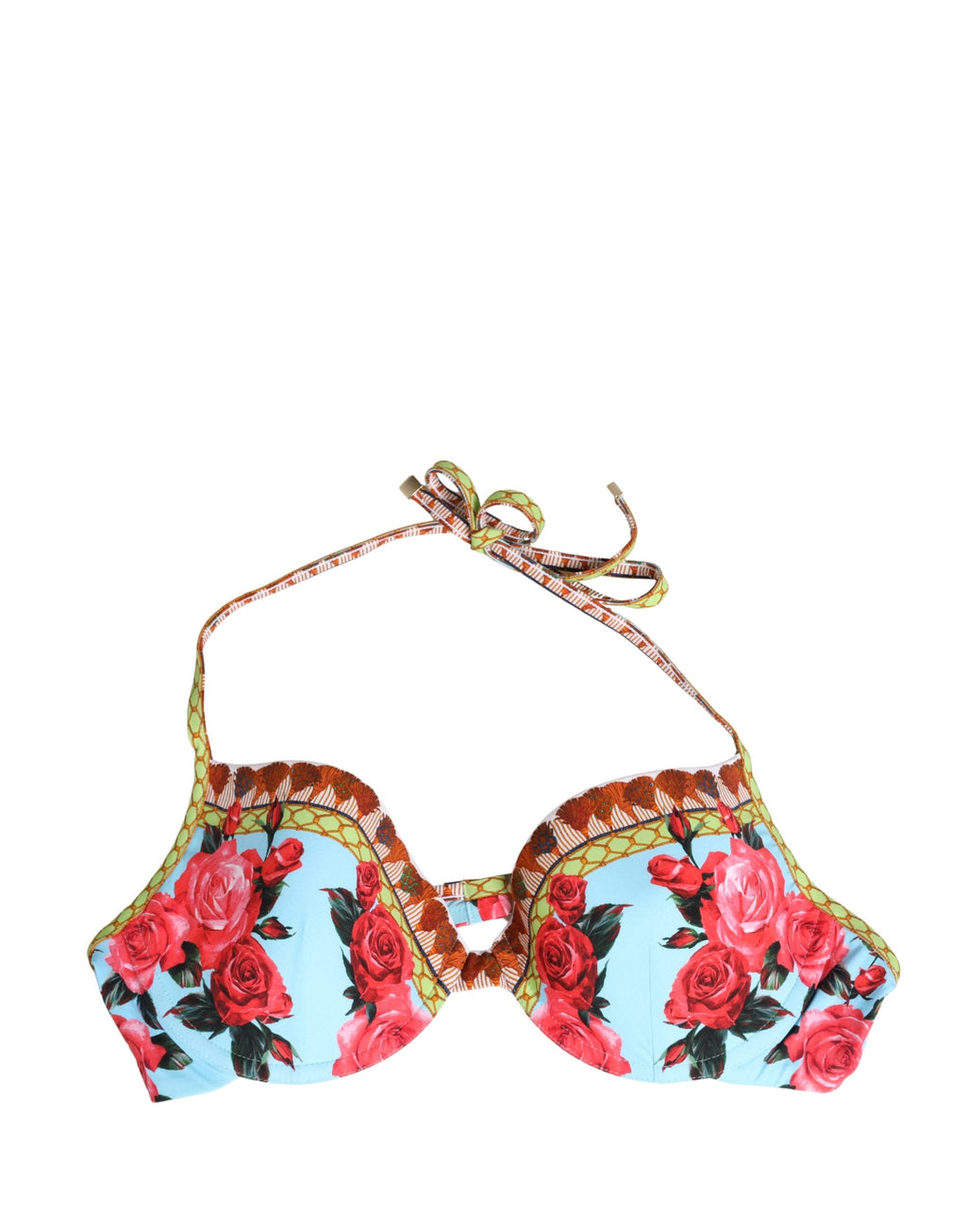 Maillot de bain haut de bikini dos nu à imprimé floral multicolore Dolce & Gabbana