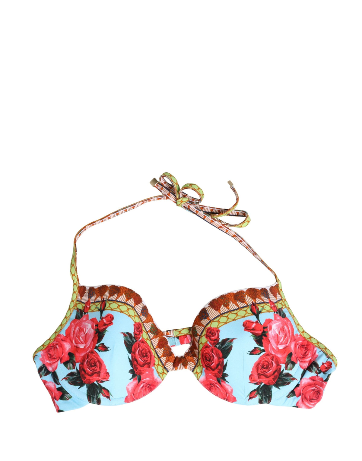Maillot de bain haut de bikini dos nu à imprimé floral multicolore Dolce & Gabbana