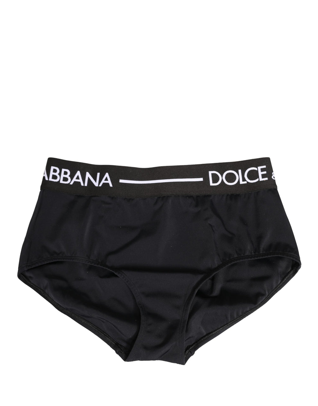 Culotte Dolce & Gabbana noire avec logo à la ceinture