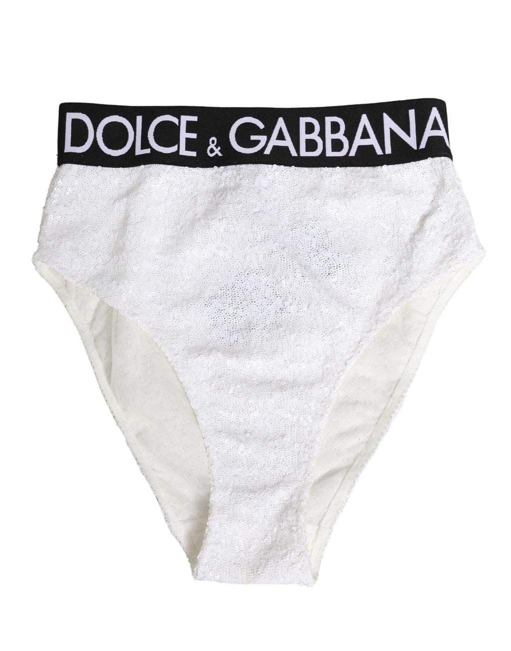 Dolce & Gabbana Culotte gainante taille haute à sequins blancs et noirs
