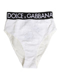 Dolce & Gabbana Culotte gainante taille haute à sequins blancs et noirs