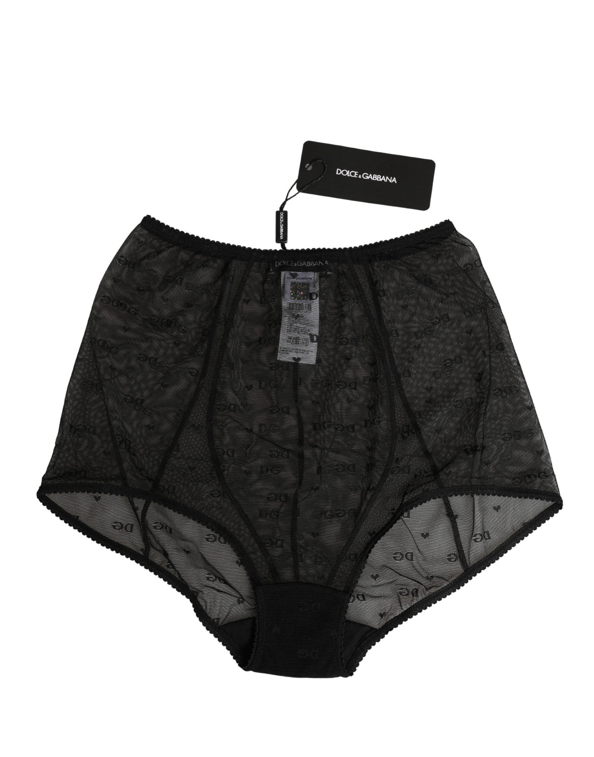 Culotte gainante en nylon stretch noir Dolce & Gabbana