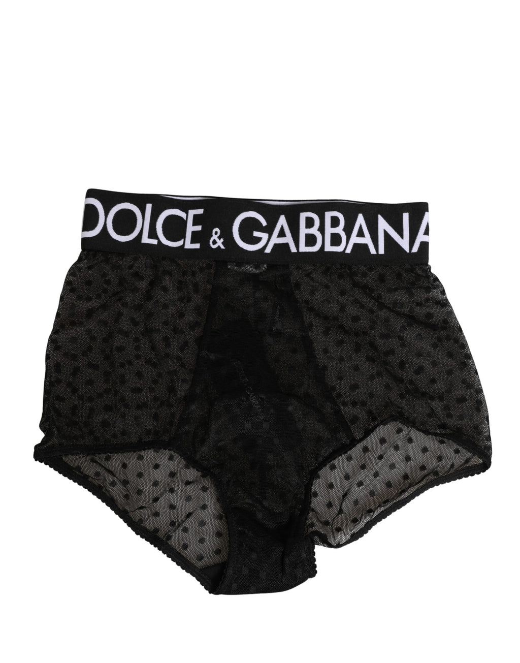 Sous-vêtement culotte gaine taille haute logo noir Dolce & Gabbana