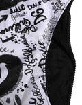 Dolce & Gabbana Black White Graphic Logo High Brief Underwear