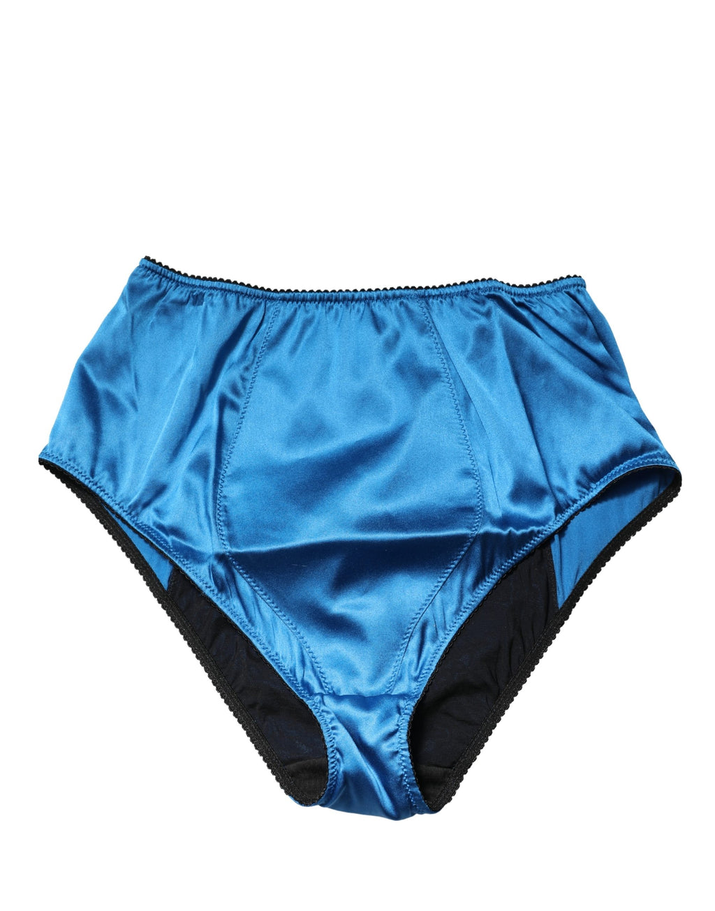 Sous-vêtement culotte gainante taille haute en mélange de soie bleue Dolce & Gabbana