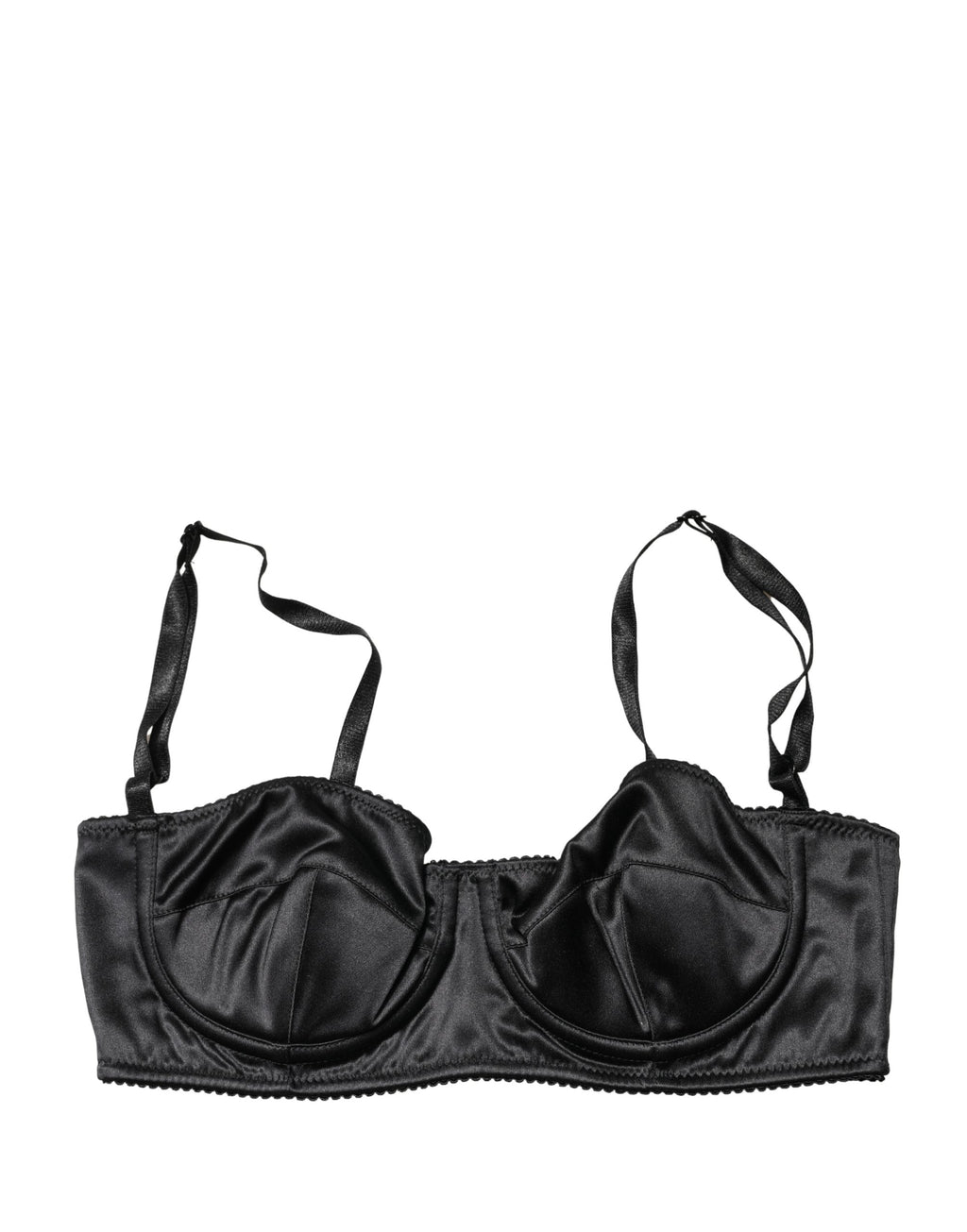 Ropa Interior Sujetador Balconette con Aros Semiacolchado Negro Dolce & Gabbana
