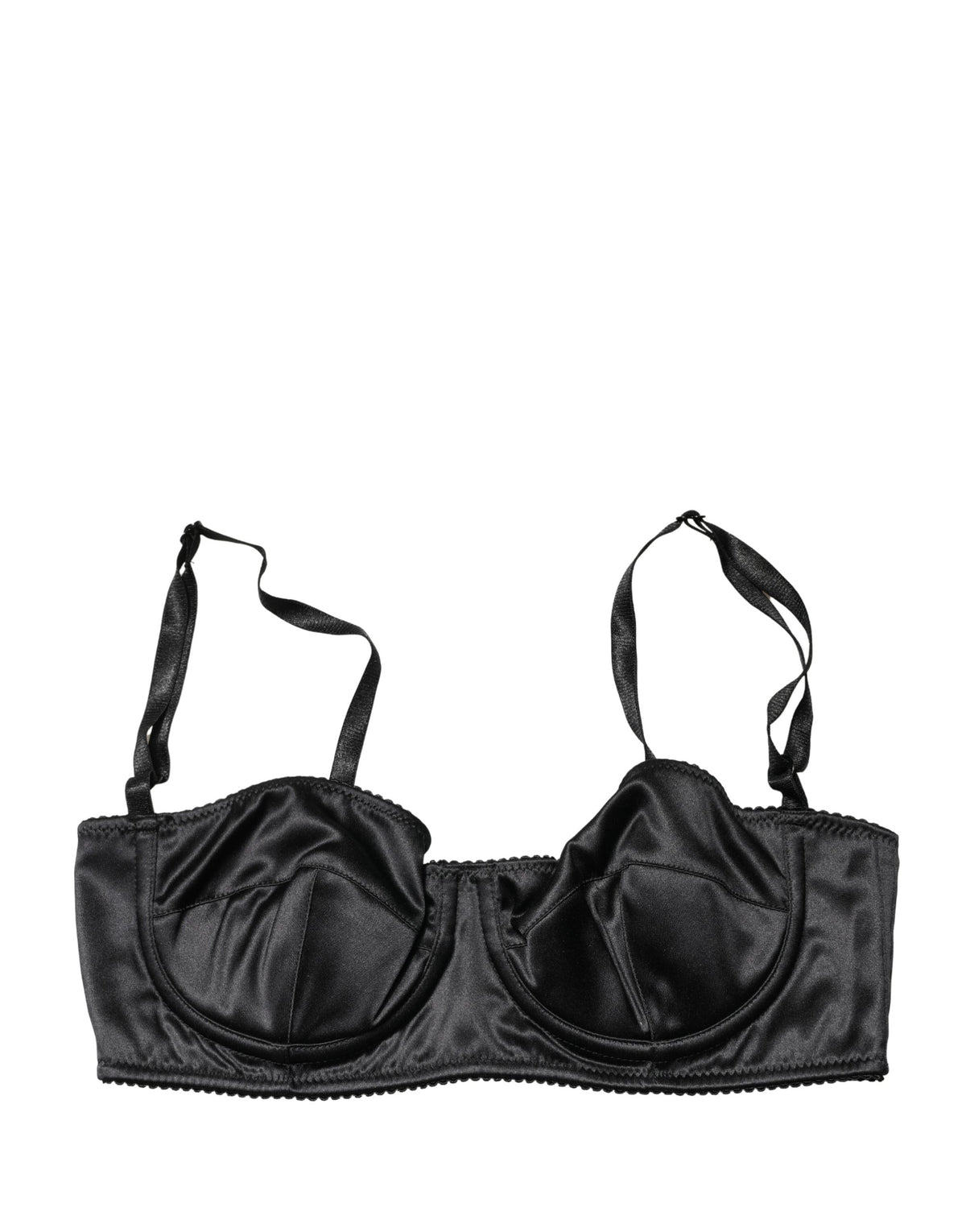 Ropa Interior Sujetador Balconette con Aros Semiacolchado Negro Dolce & Gabbana
