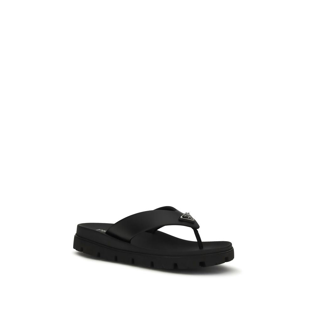 Prada Brown Calf Leather Bos Taurus Sandals