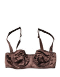 Soutien-gorge balconnet Dolce & Gabbana marron semi-rembourré à armatures