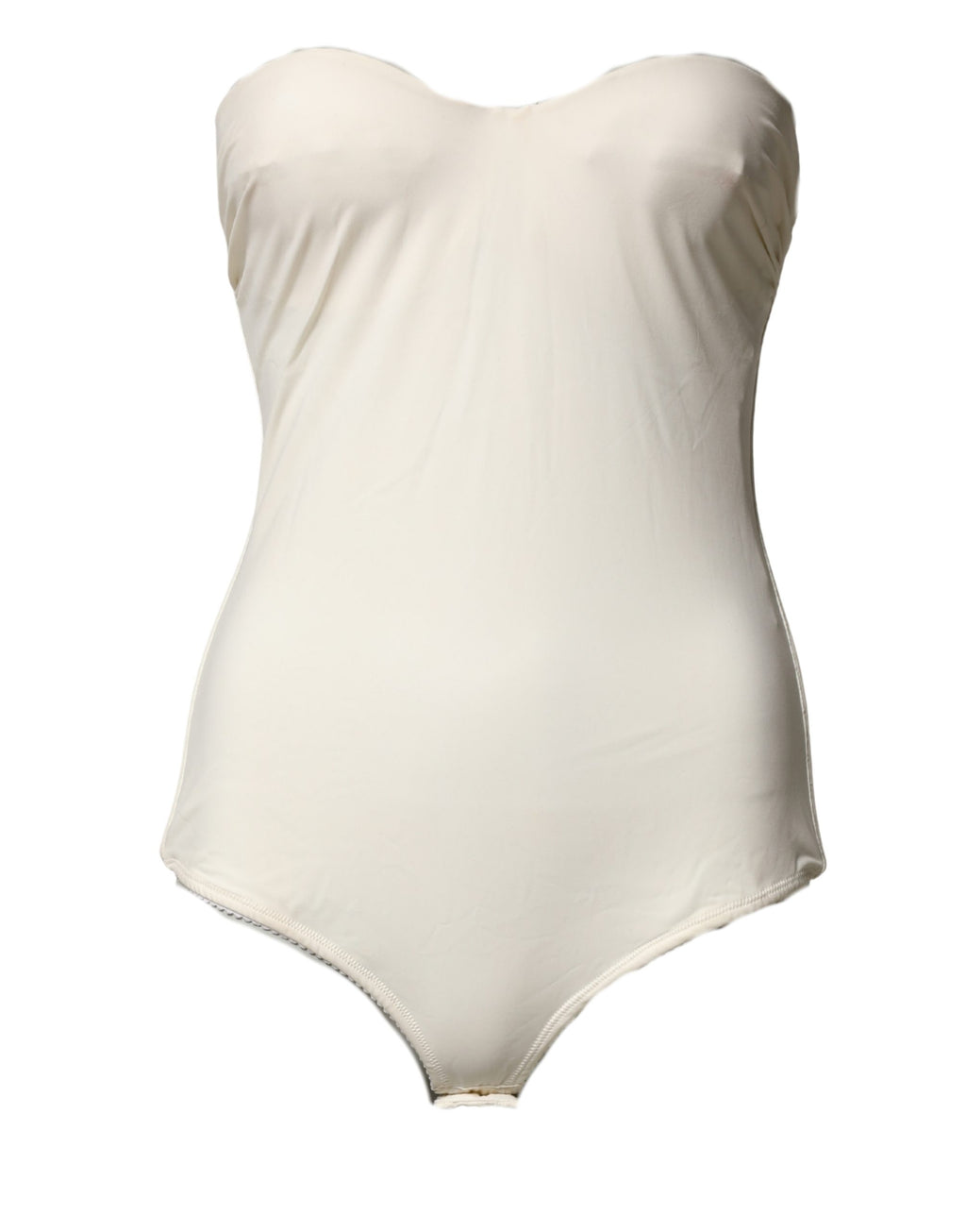 Maillot de bain une pièce bustier blanc cassé Elisabetta Franchi